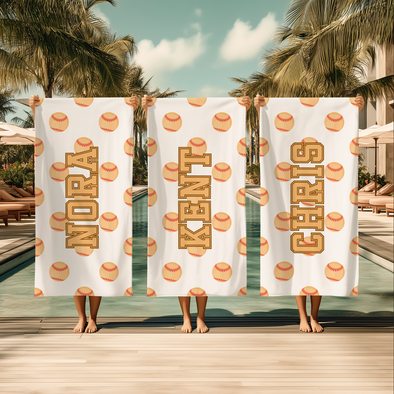 Court Legend Custom Name Towels T21