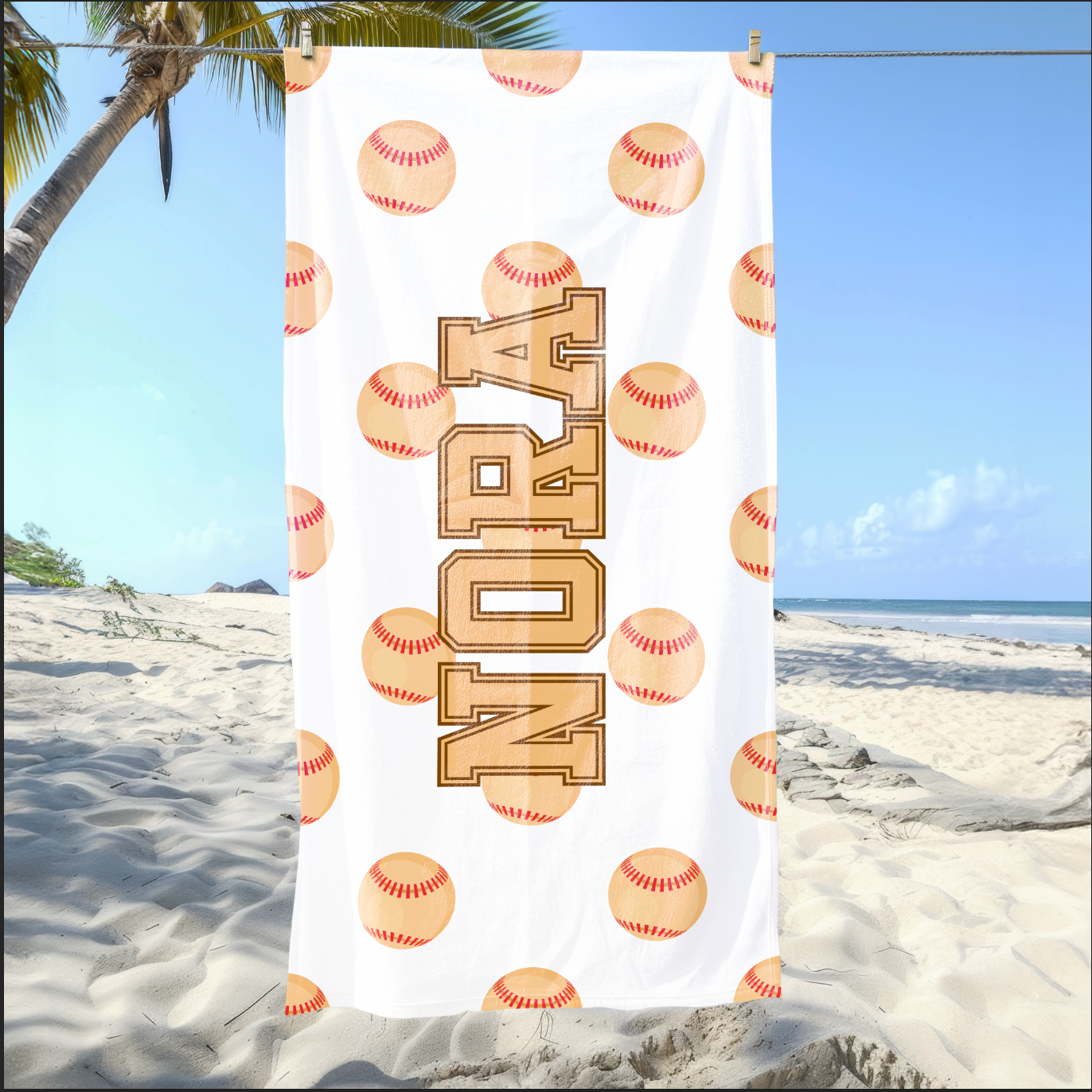 Court Legend Custom Name Towels T21