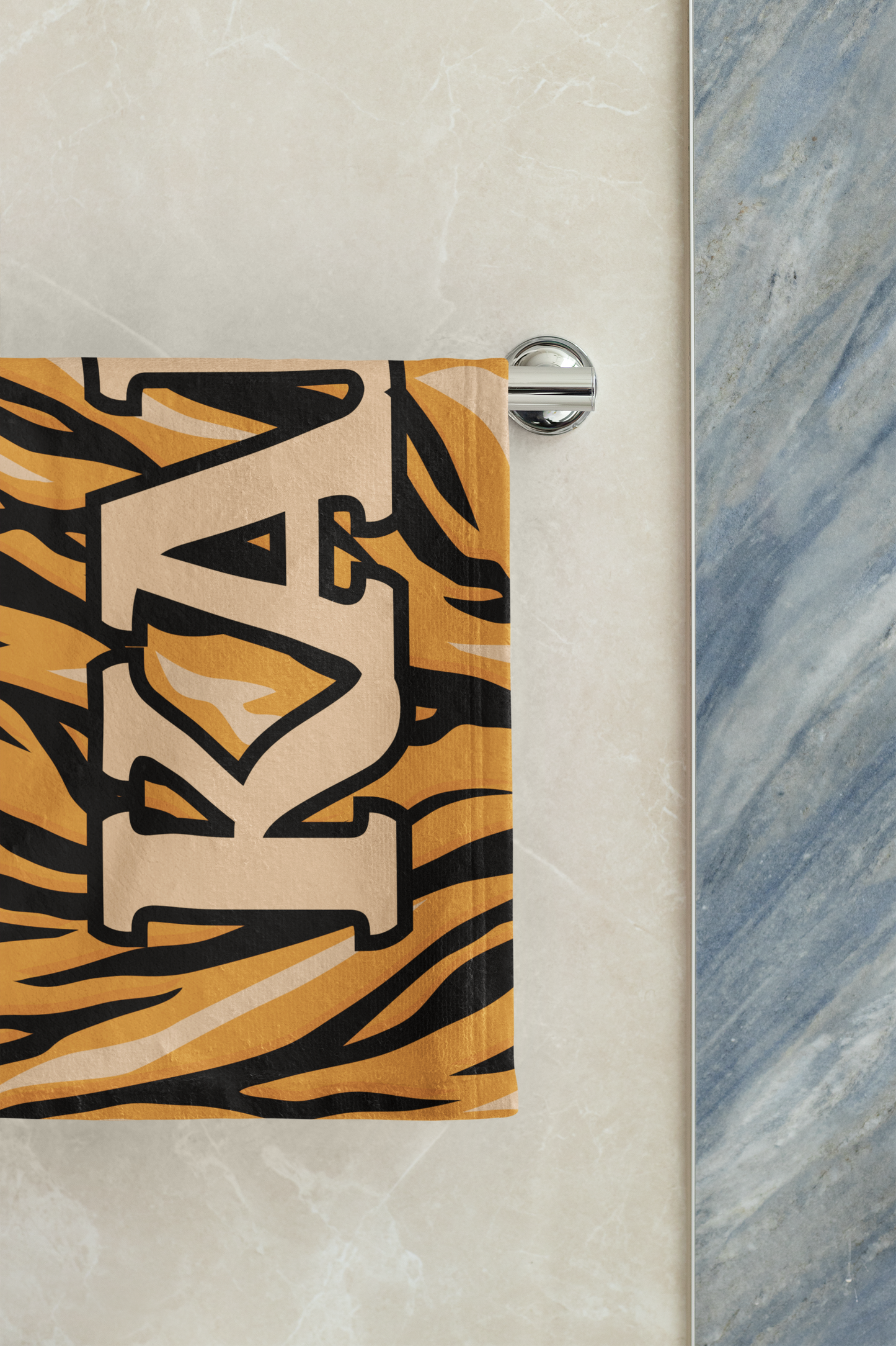 Tiger Vibes Custom Name Towel T16