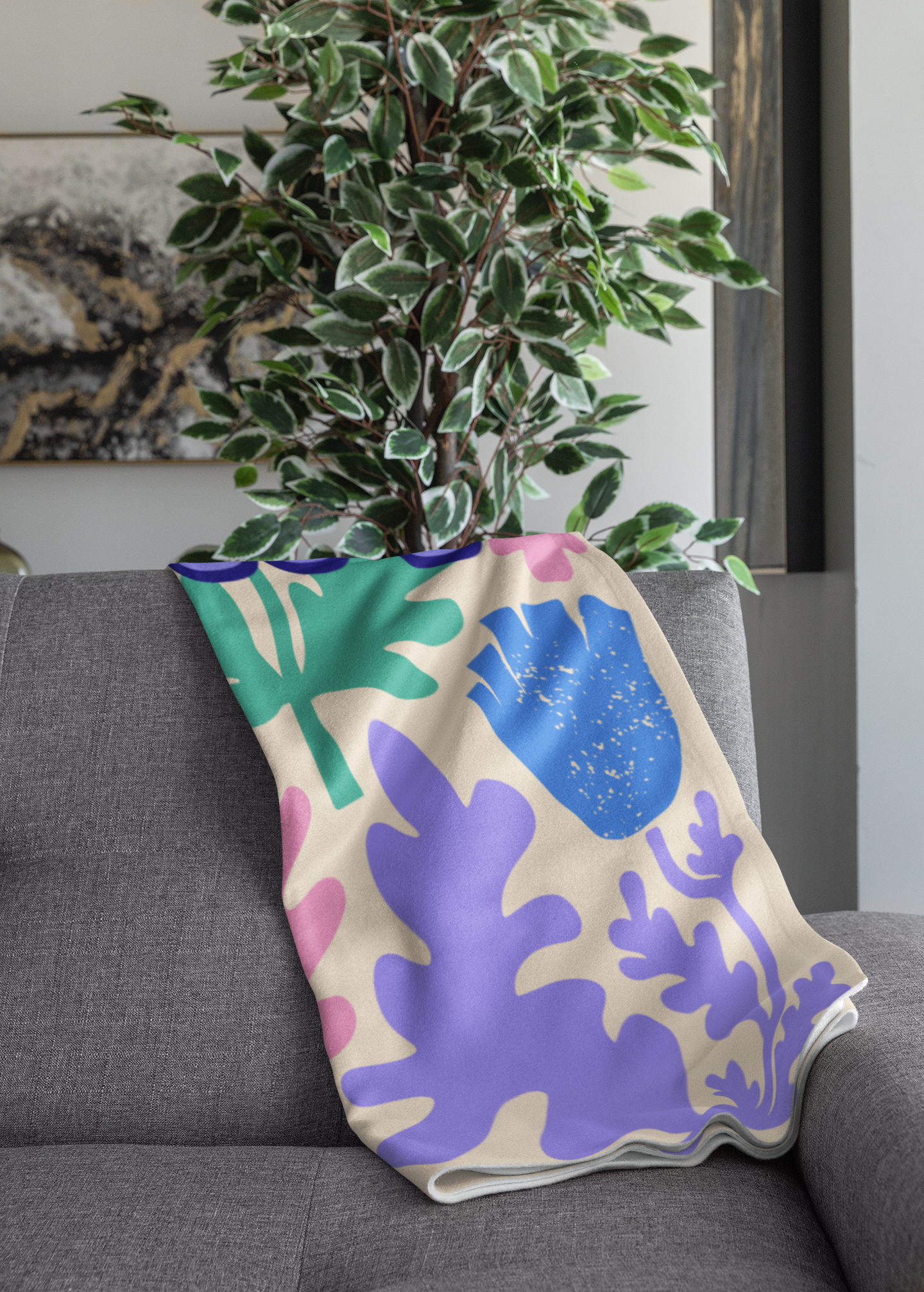 Groovy Retro Custom Name Blanket B01