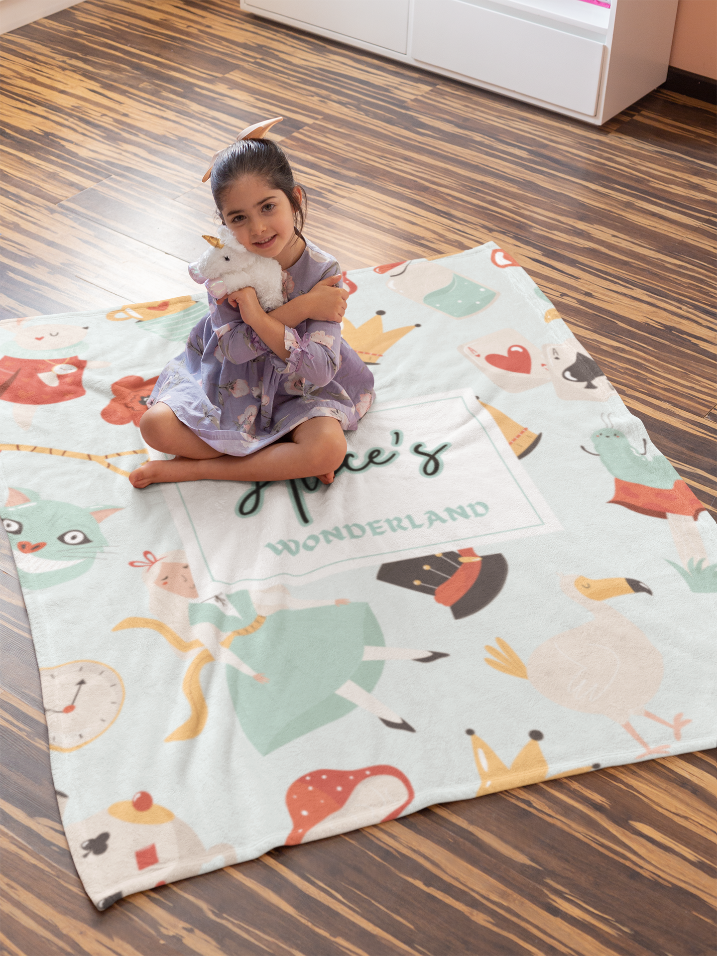 Enchanted Tale Custom Name Blanket B16