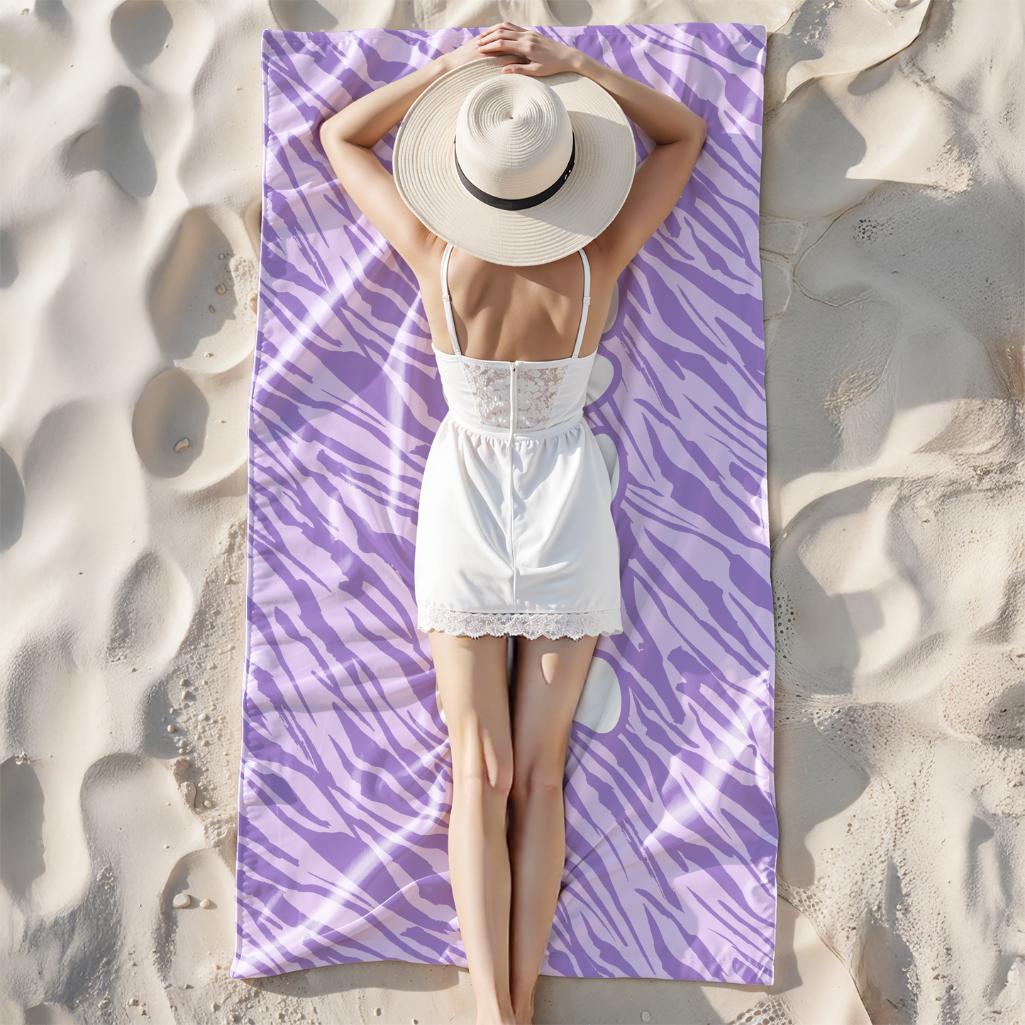 Lilac Jungle Custom Name Towel T18