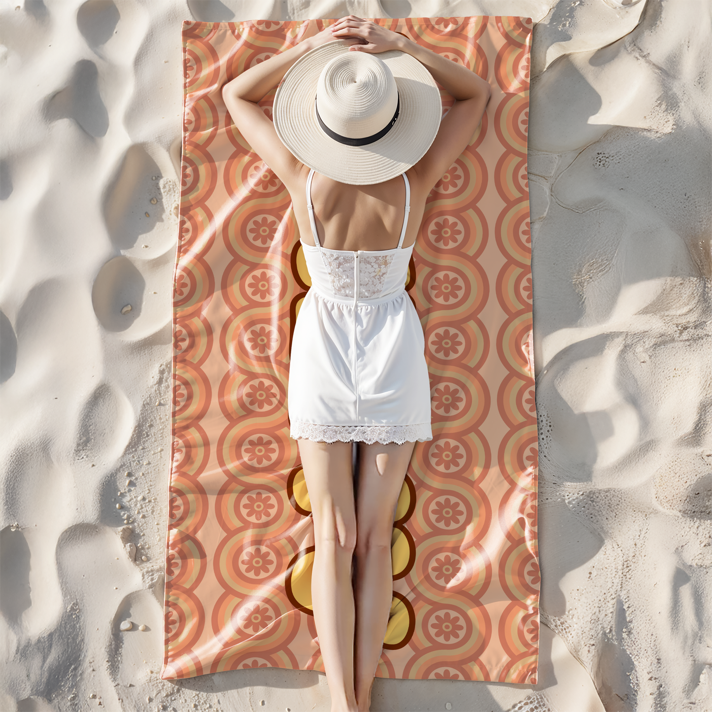 Groovy Daisy Custom Name Towel T13