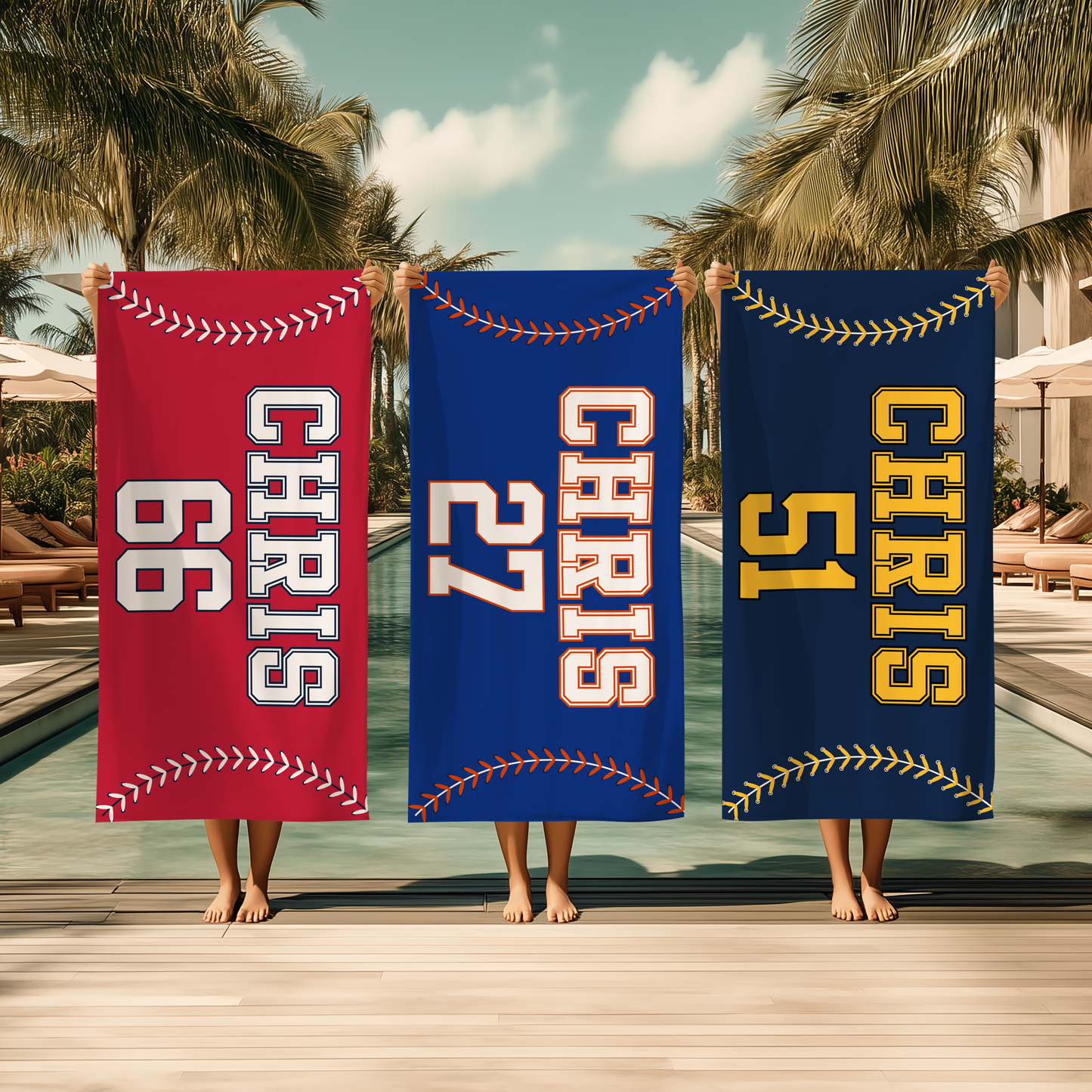 Double Play Custom Name Towels T23