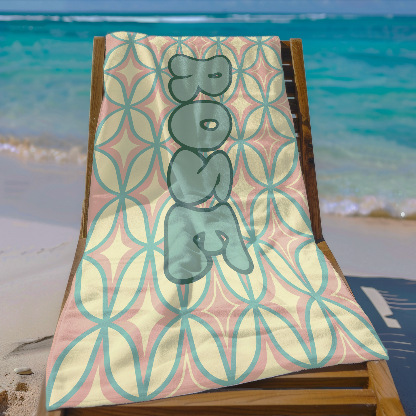 Mint Mirage Custom Name Towel T10