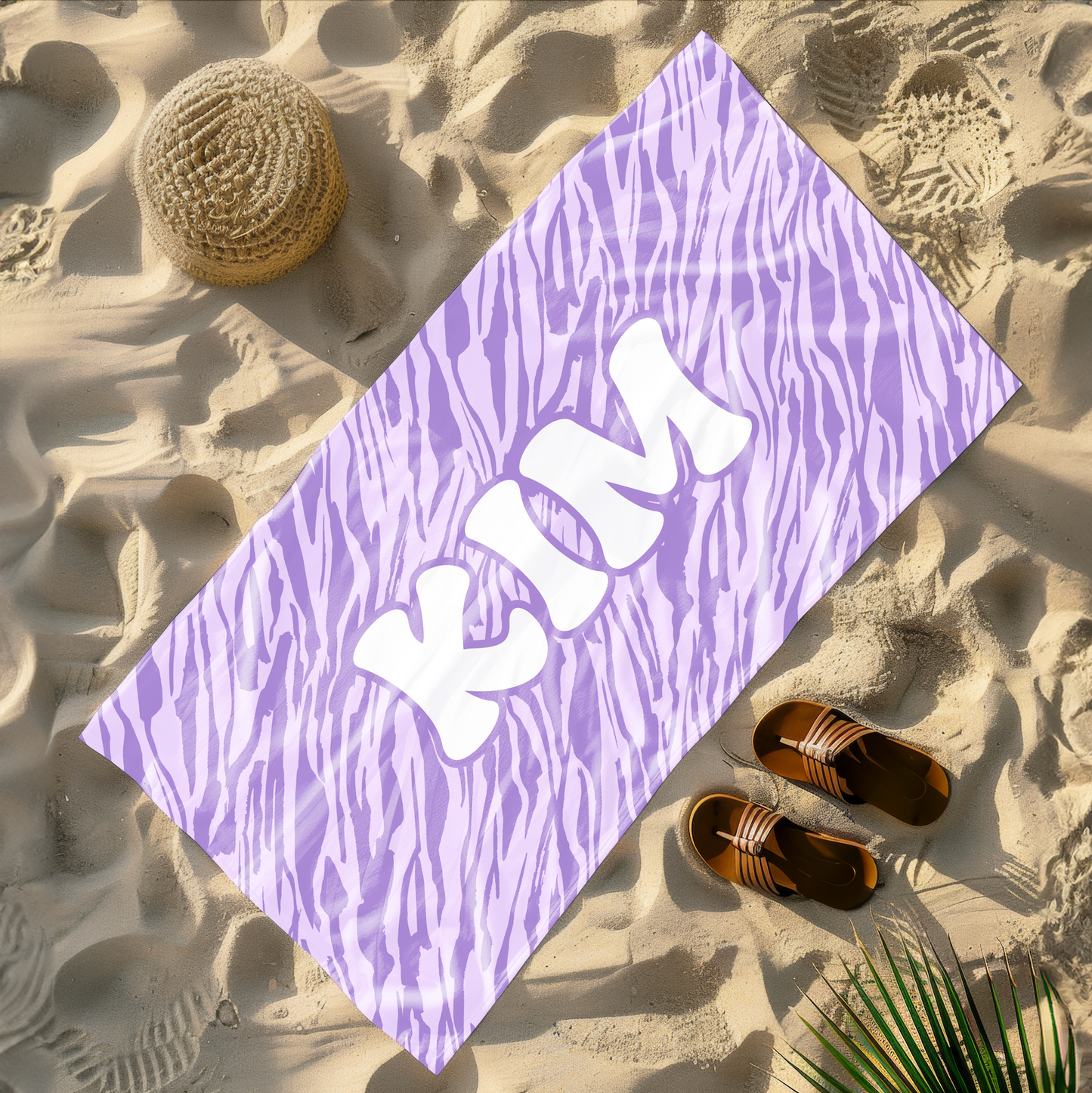 Lilac Jungle Custom Name Towel T18