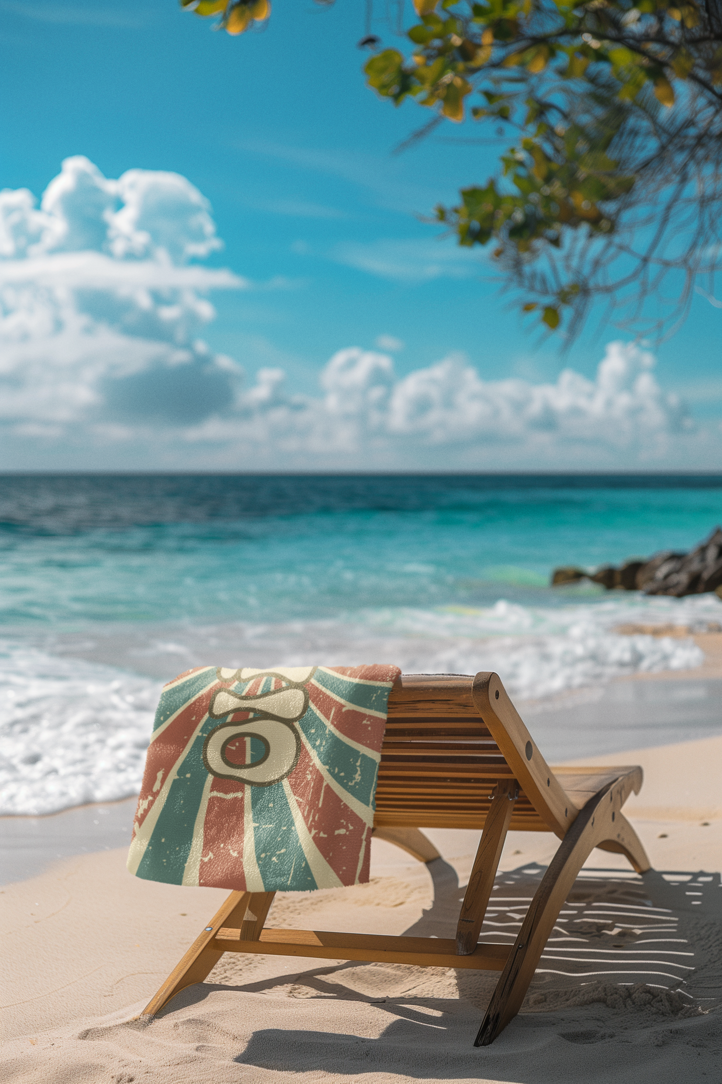 Groovy Burst – Custom Retro Name Towel T02