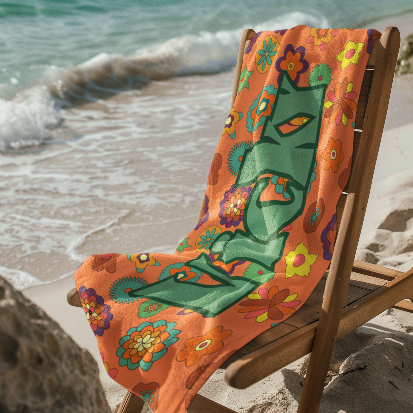 Bloomy Groovy Custom Name Towel T17