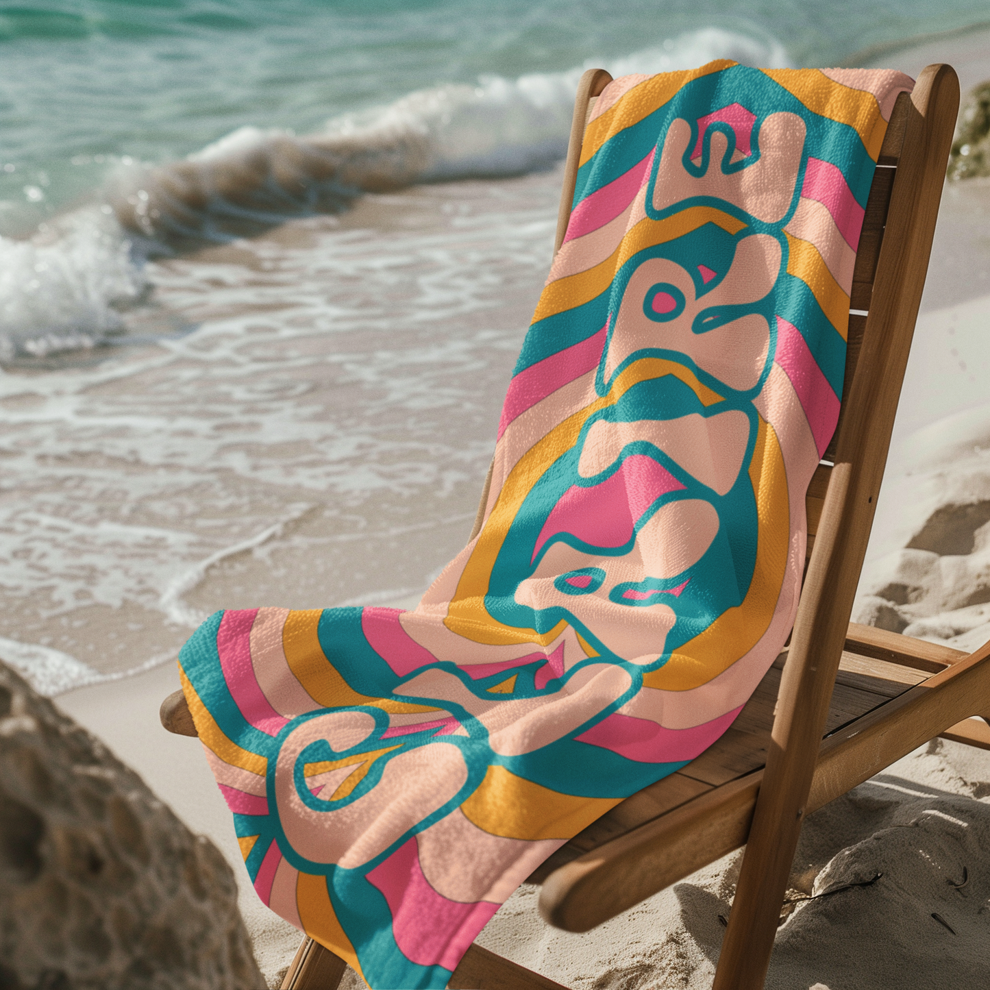 LovePop – Funky Custom Name & Heart Towel T03