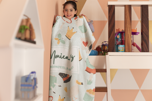 Enchanted Tale Custom Name Blanket B16