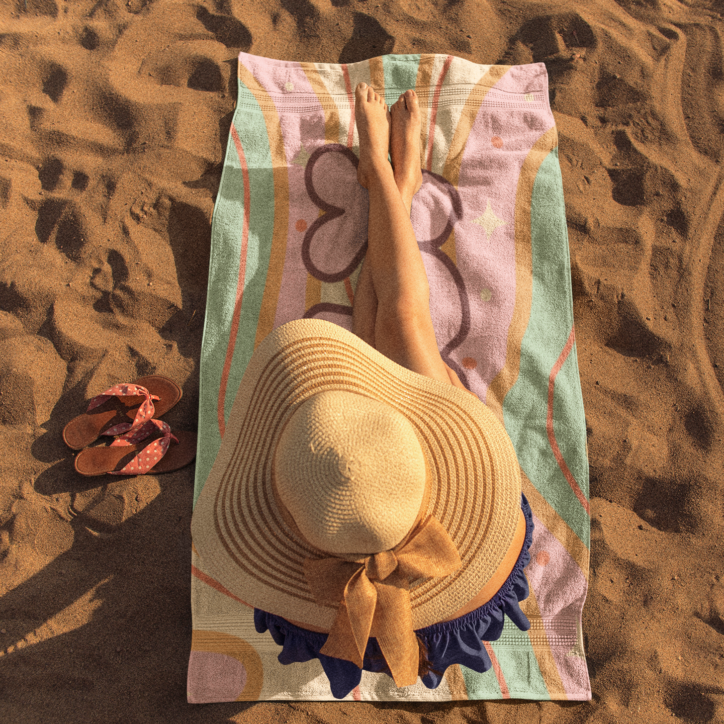 Cotton Candy Swirl Custom Name Towel T06