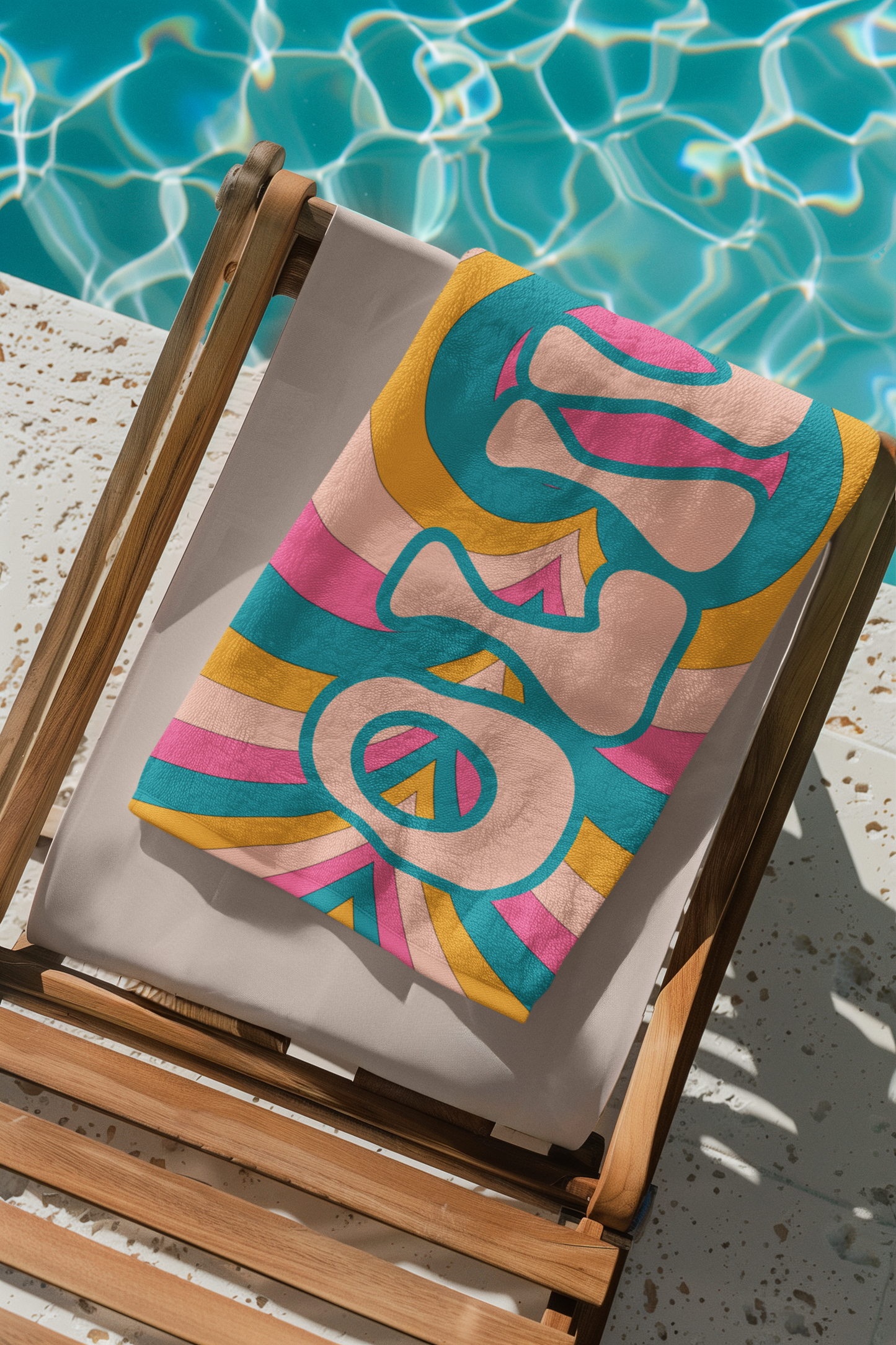LovePop – Funky Custom Name & Heart Towel T03