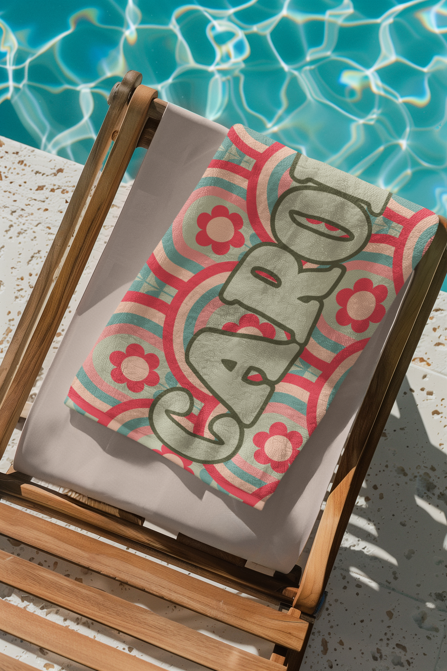 Floral Pop Custom Name Towel T12