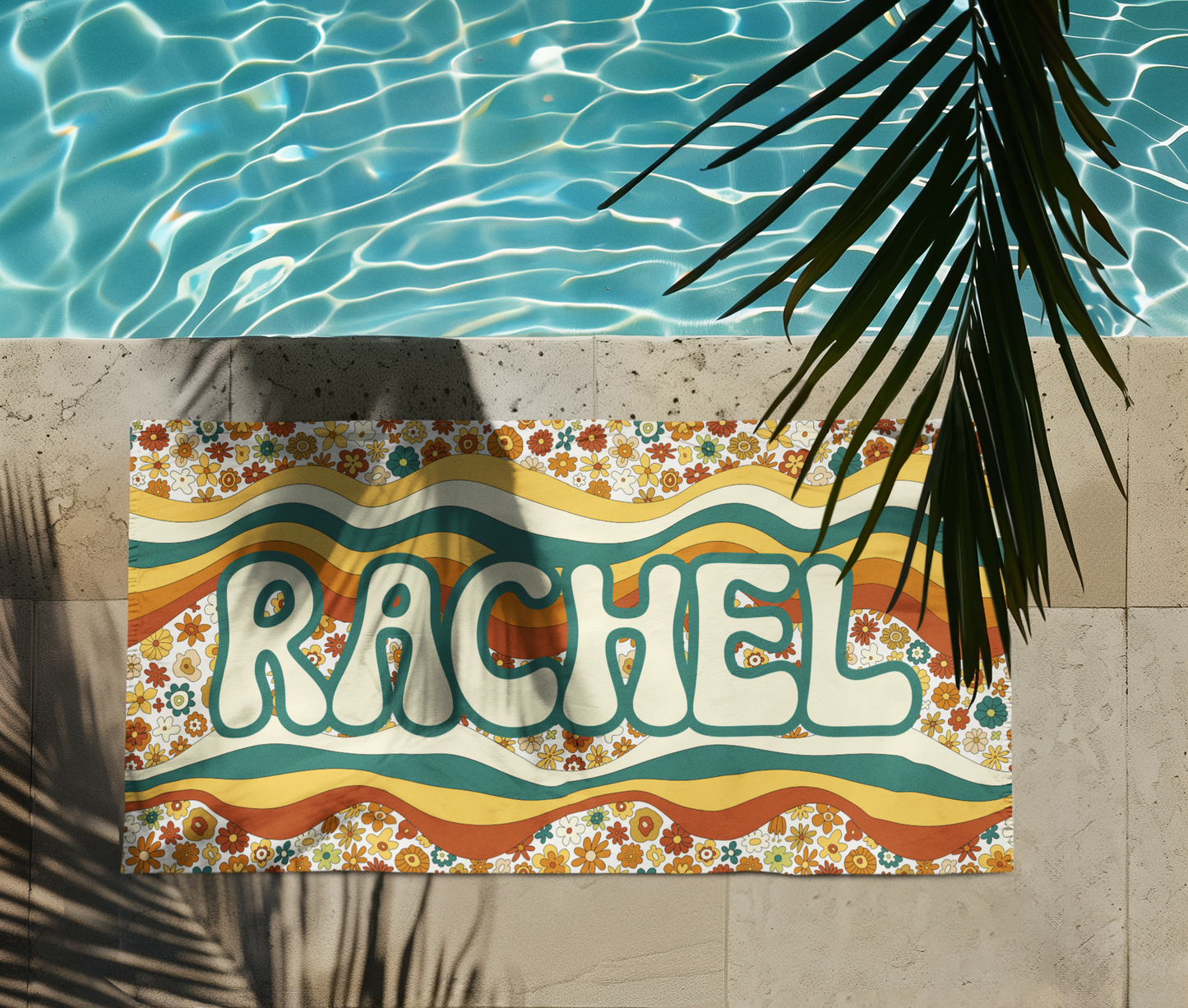Groovy Garden – Personalized Beach Towel T04