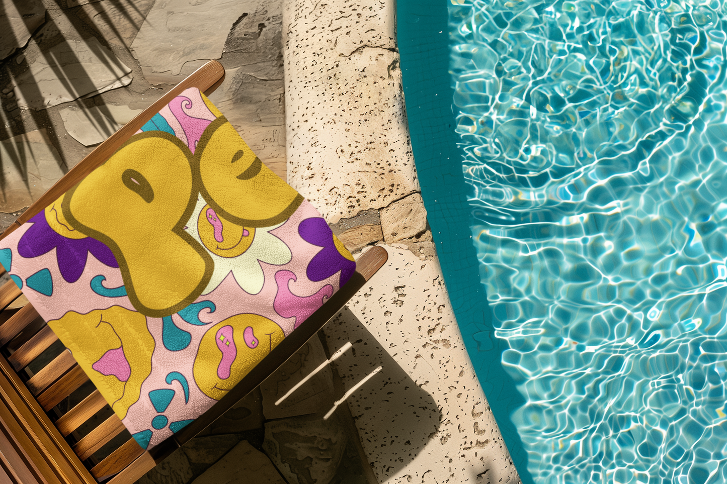 Trippy Smiles Custom Name Towel T19