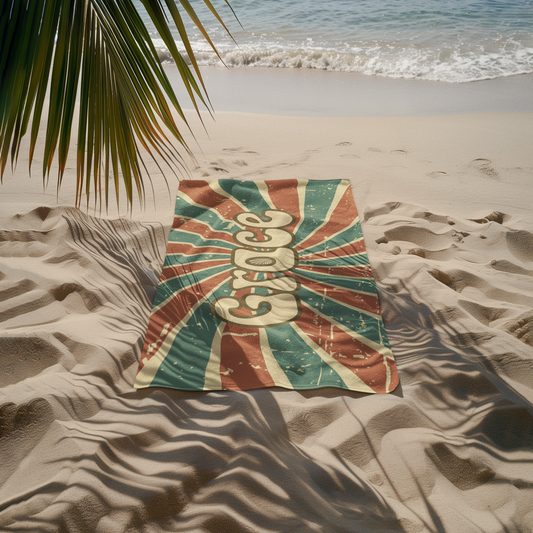 Groovy Burst – Custom Retro Name Towel T02
