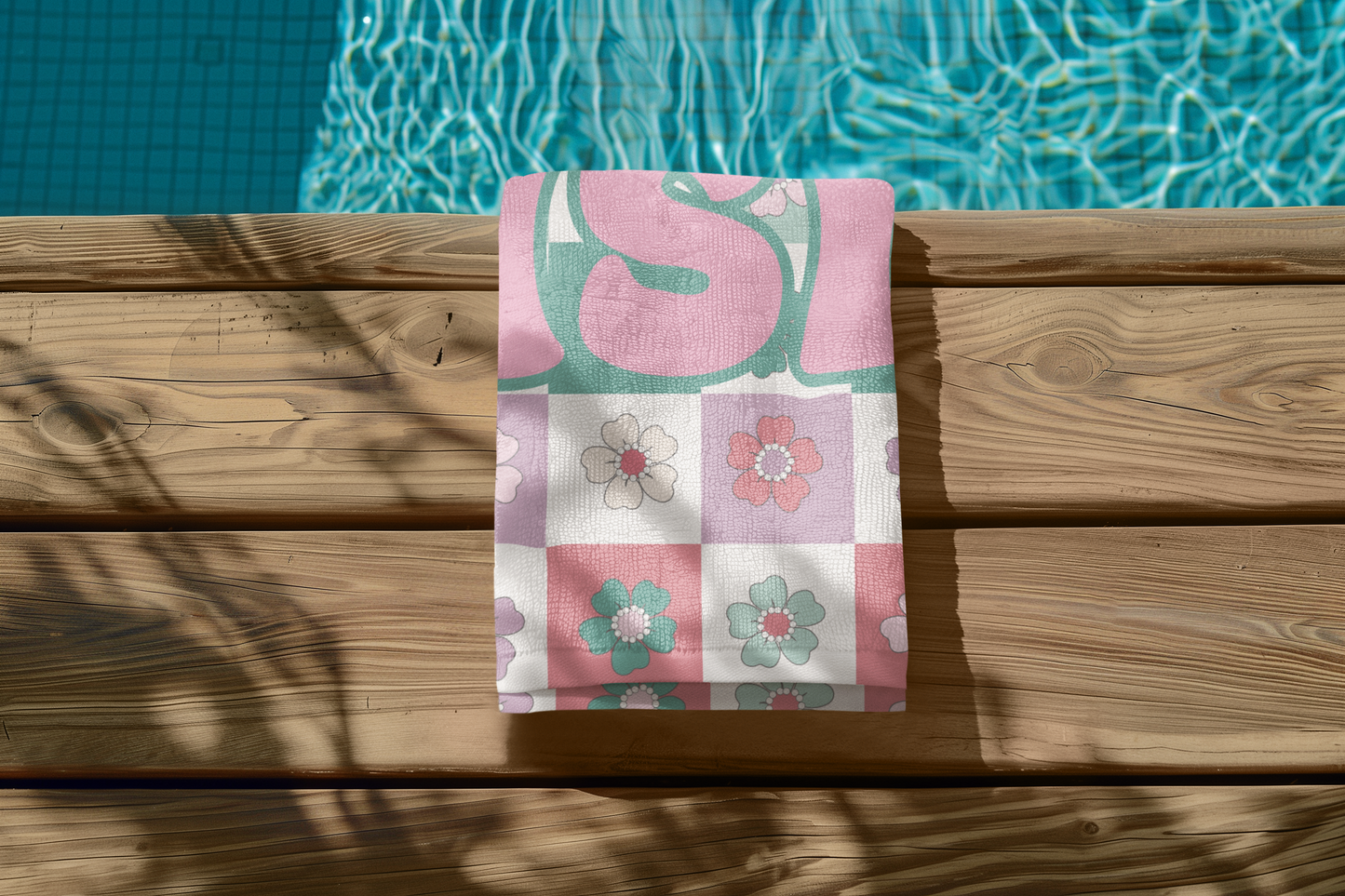Pastel Petals Custom Name Towel T11