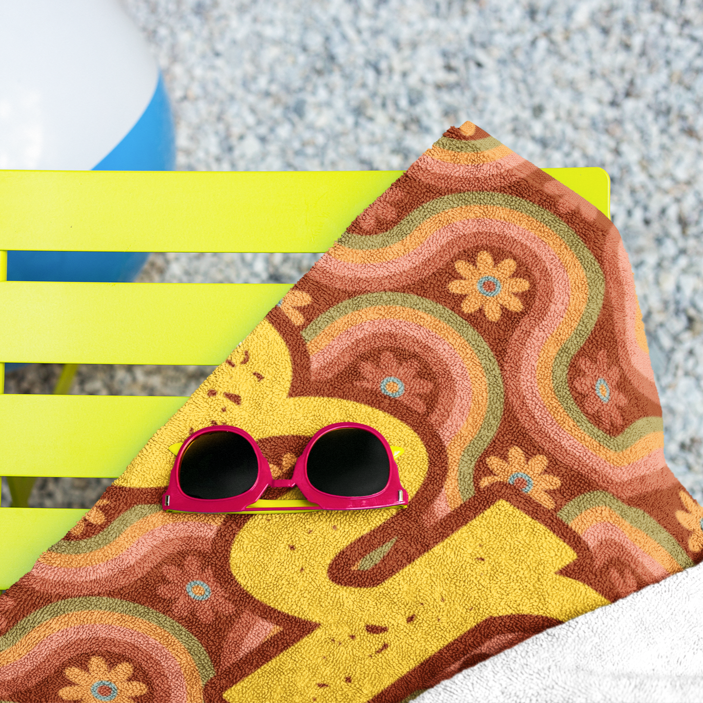 Funky Sunset – Retro Vibes Name Towel T05