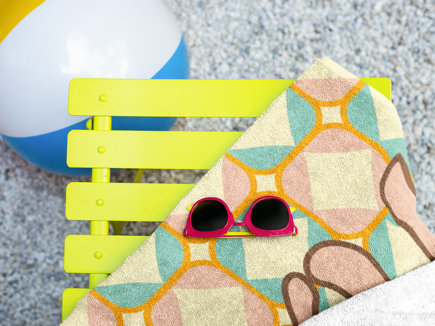 Daydream Lines Custom Name Towel T09