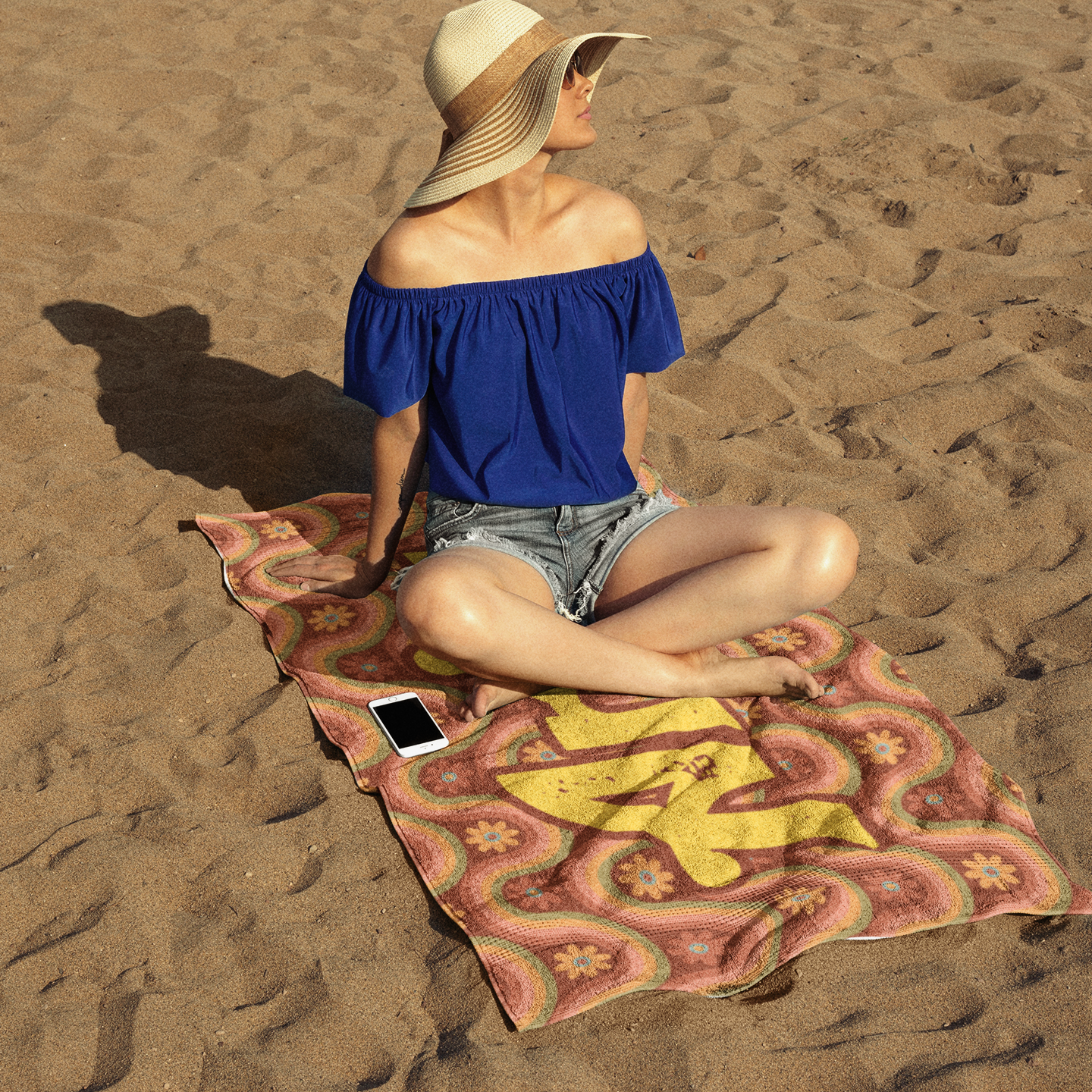Funky Sunset – Retro Vibes Name Towel T05