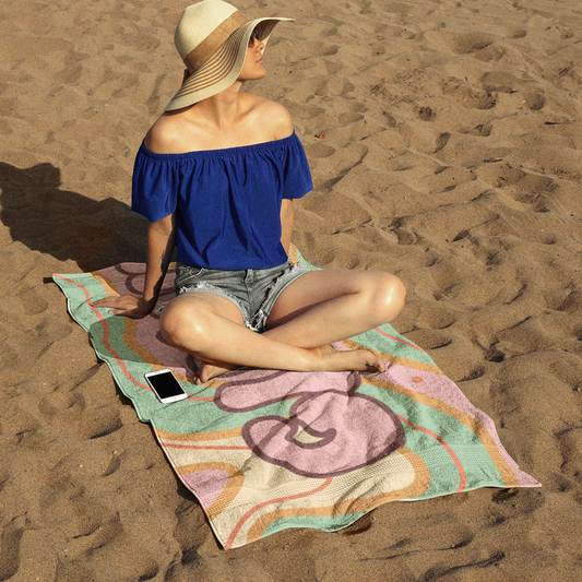 Cotton Candy Swirl Custom Name Towel T06